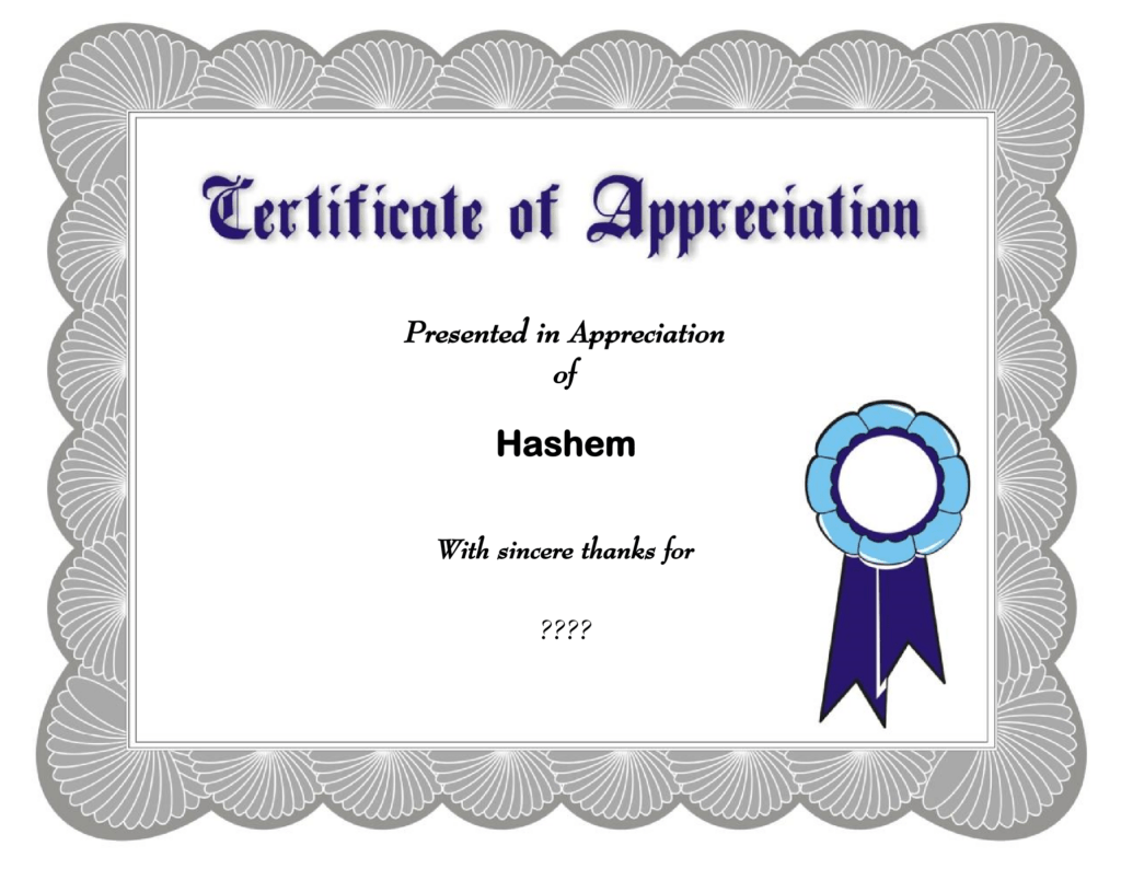 Parshas Yisro: Special Thanks for???